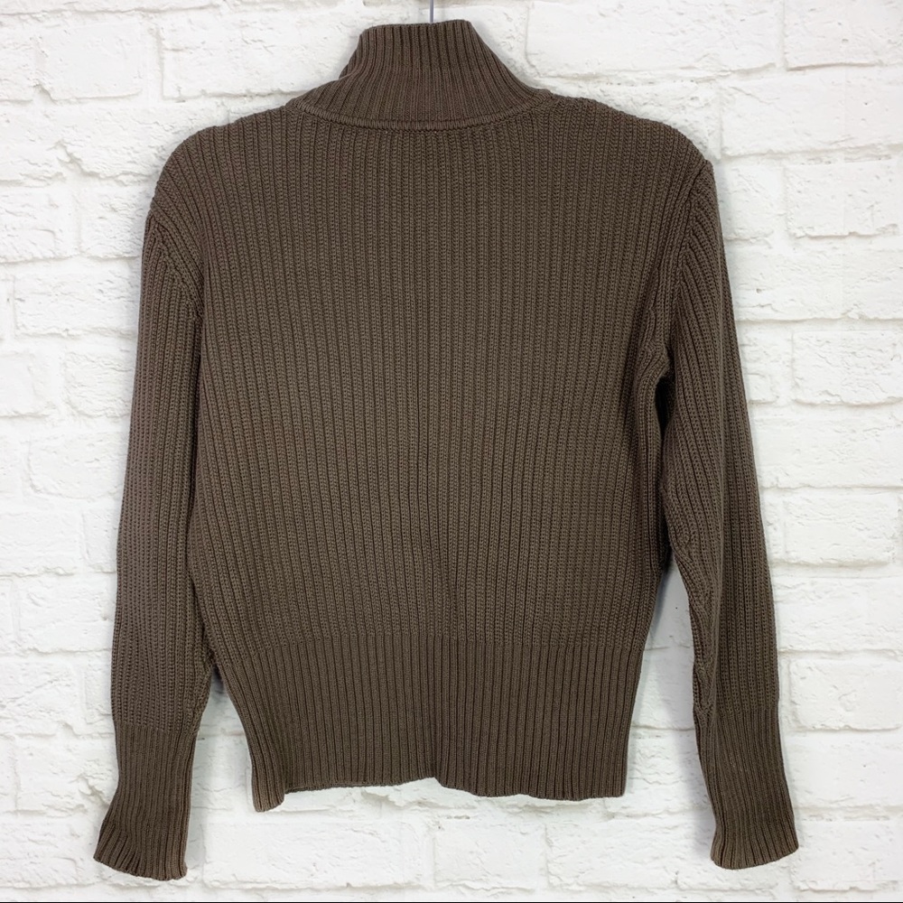 J. Jill Ribbed Knit Button Neck Cotton Sweater S - Picture 4 of 7
